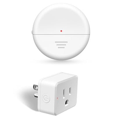 NineLeaf Motion Sensor Outlet, Wireless Motion Activated Plug with Timer & Light Sensor, 262 ft Range, 15A/1500W, Auto On/Off for Lights, Bathroom Fan, Garage, Hallway(1Sensor 1Plug)