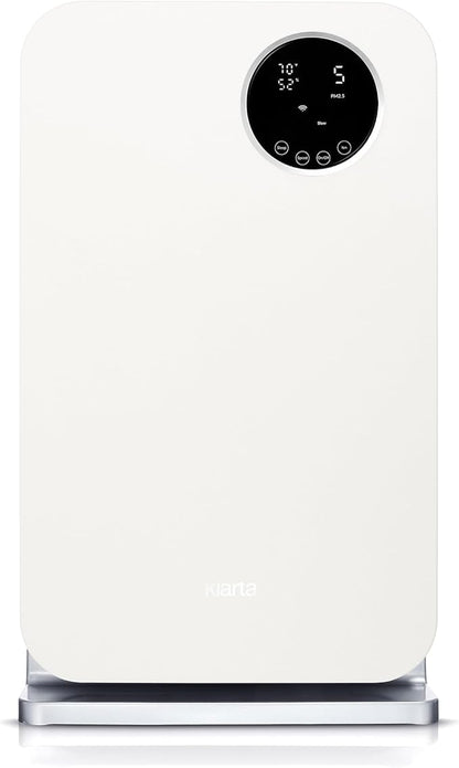 Air Purifier for Home - Smart WiFi App - Ultra Quiet 20 dB - Removes Allergens, Smoke & Odors - 99.97% Particle Filtration - Up to 1237 ft² - Klarta Forste White