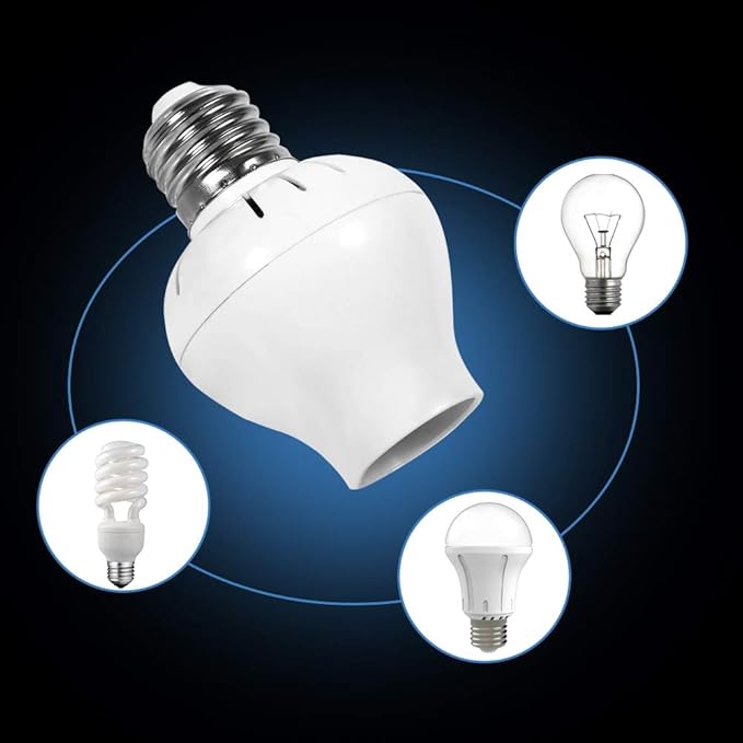 E27 Lamp Socket Adapter Converter Holder Ac 100 240V Motion Sensor LED Light Bulb Switch Socket Lamp Holder for LED Bulbs and LED Energy Saving Smart Bulb