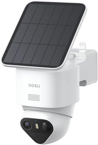 aosu T2 Ultra 4K Solar Security Camera Wireless Outdoor, Smart Home Security Camera with TrueColor Night Vision, AI Recognition & Motion Tracking, 360°Pan&Tilt, aosuCortex Compatible, 1 Pack