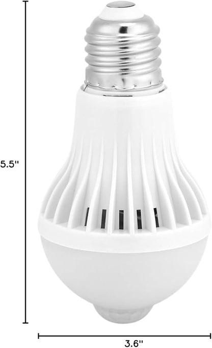 Keenso 7W E27 Motion Sensor Light Bulb, Smart Infrared Sensor PIR LED Bulbs, Auto On/Off Night Light for Outdoor Indoor Stairs Garage Corridor