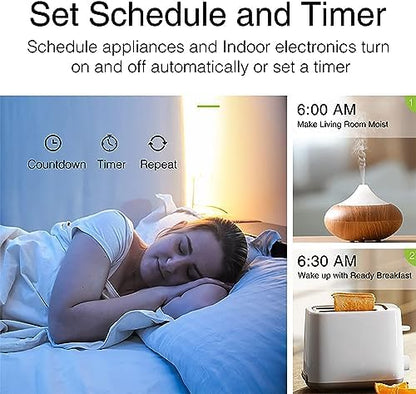 Jinvoo WiFi smart Plug, 10A 1000W Wireless Mini Socket, Timer Remote Control by app and Voice Compatible with Tuya Smart Life app Alexa and Google,no Hub Required, ETL Listed FCC Certified 4 Pack