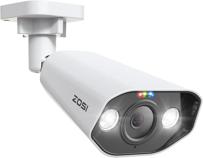 ZOSI ZG182 4K PoE Add-on Camera with 2-Way Talk,Weatherproof IP Camera for Outdoor Indoor Power Over Ethernet Surveillance System,Only Work PoE NVR