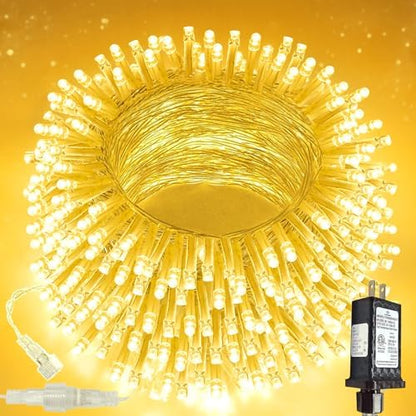100 LED Connectable String Lights, 33FT Christmas Lights Outdoor Indoor
