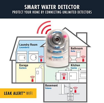 Zircon® Leak Alert™ WiFi Smart Water Leak Detector Alarm, Battery Included