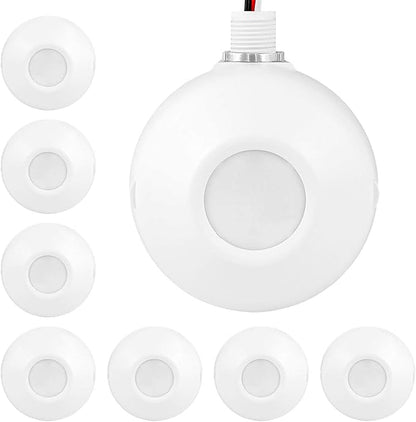 ENERLITES High Bay 360 Degree Passive Infrared (PIR) Ceiling Occupancy Motion Sensor, 1200-2800 sq. ft. Coverage, 120-277VAC, Commercial/Industrial Grade, MPC-50H, 8 Pack