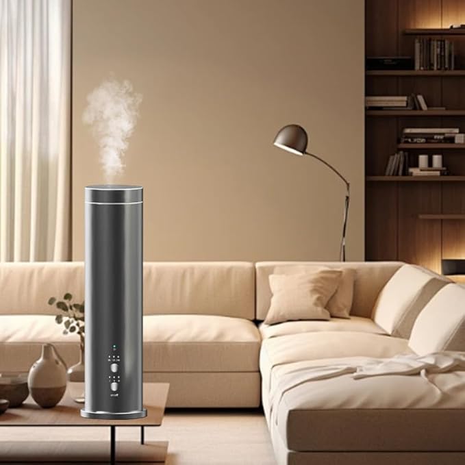 Smart Essential Oil Diffuser, 1500 Sq Ft Coverage, Cold Air Tech, Bluetooth App Control, Remote, Timer & Adjustable Mist, for Home Office Hotel - Black