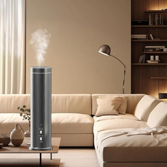 Smart Essential Oil Diffuser, 1500 Sq Ft Coverage, Cold Air Tech, Bluetooth App Control, Remote, Timer & Adjustable Mist, for Home Office Hotel - Black