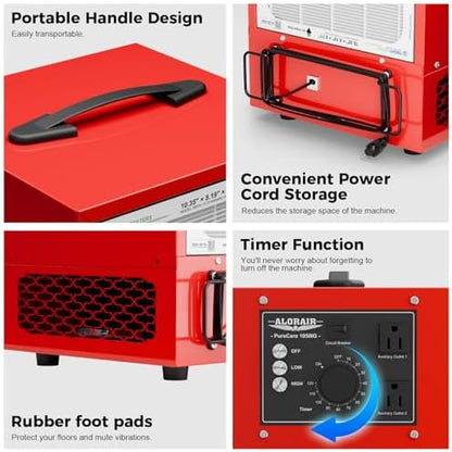 ALORAIR Purecare 1050IG Portable Air Filtration System, 850/1050 CFM