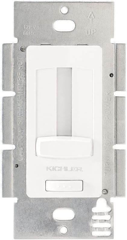Kichler 60W LED Driver and Dimmer Power Supply in White, 24V Low Voltage Lighting Transformer, 6DD24V060WH, (2" W x 4" H x 2" L)