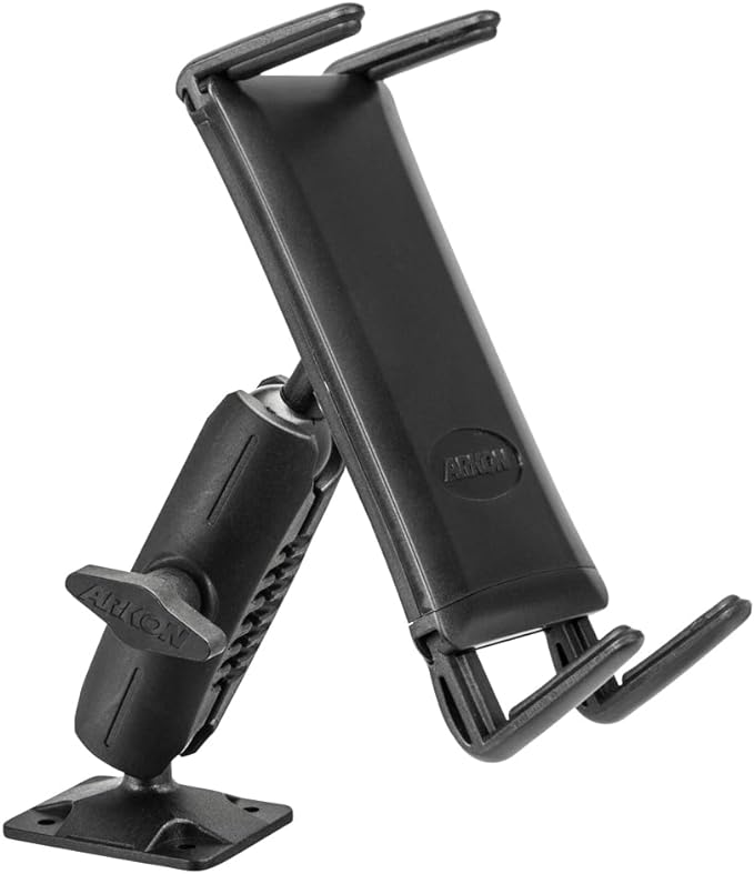 ARKON Mounts - Car Phone Holder | Secure Grip | Heavy Duty | Drill Base Car Phone Mount | Spring-loaded holder expands up to 7.25 inches | For iPhone, Samsung, Google, Nokia, and other Smartphones