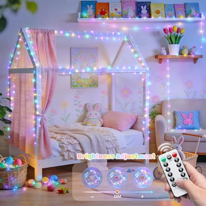 JMEXSUSS 100 LED Easter Fairy Lights for Classroom,Classroom Lights Plug in