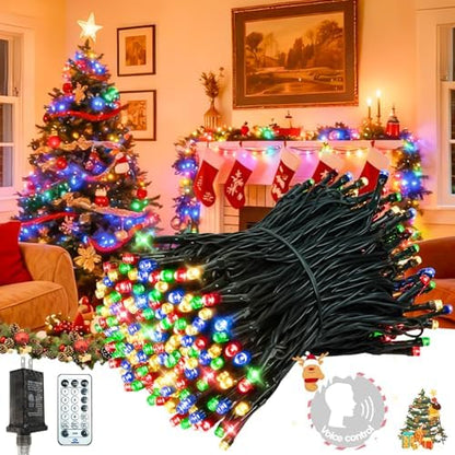 Voice Control 88 Ft 240 LED Smart String Lights with Remote, Multicolor