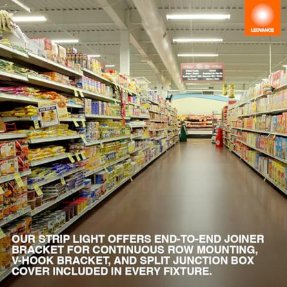LEDVANCE 4ft LED Strip Light, 22/35/45/55W, 3 CCT Select 3500/4000/5000K, 2860/4500/5850/7150 LMS, Dimmable 4 Foot LED Light Fixture for Garage - 1 Pack (63786)