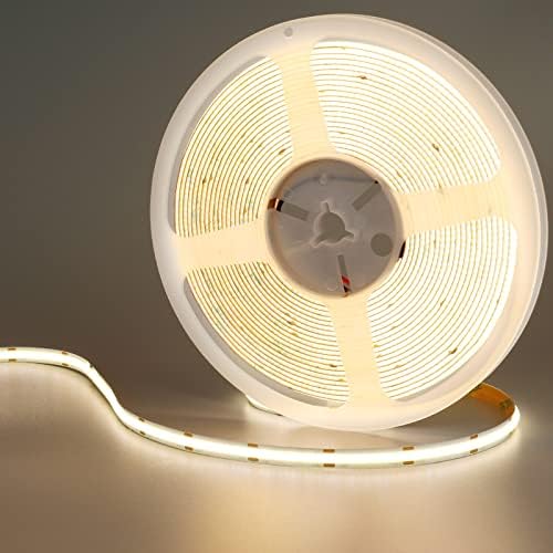 32.8ft 24V COB LED Strip Natural White 4000K 3840LEDs CRI 93+ 6800lm