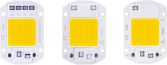 5pcs LED COB Lamp Bead 20W 30W 50W AC 220V IP65 Smart No Need Driver DIY Flood Light Led Bulb Spotlight Outdoor Chip Lamp(Warm White,220V 30W)