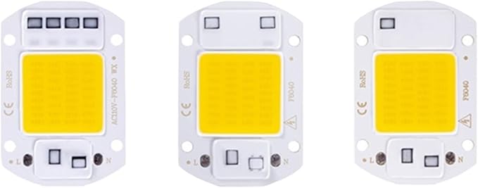 5pcs LED COB Lamp Bead 20W 30W 50W AC 220V IP65 Smart No Need Driver DIY Flood Light Led Bulb Spotlight Outdoor Chip Lamp(Warm White,220V 30W)