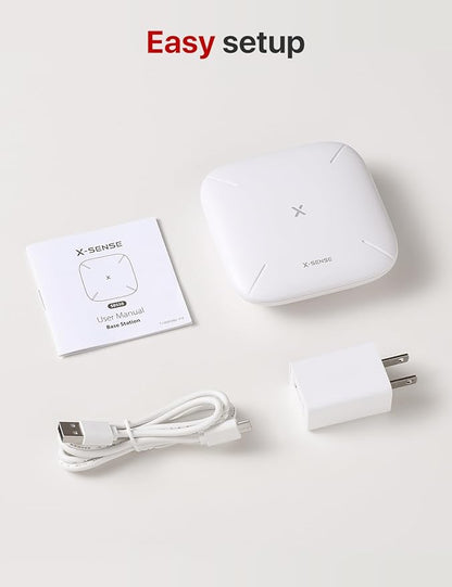 X-Sense Smart Home Base Station, 2.4 GHz Wi-Fi Required, Enhance Your Home Safety Network with Up to 50 Devices, Model SBS50