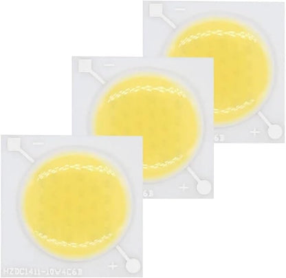 10pcs 12V LED COB Ceramic Chip 10W Beads Smart IC Lighting DIY Beads High Power for Led Spotlight LED Bulb Lamp Repair White(10W Cold White)
