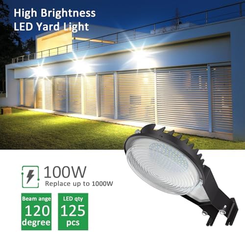 Dusk to Dawn Light 100W Outdoor LED Barn Lighting Aluminum 5000K