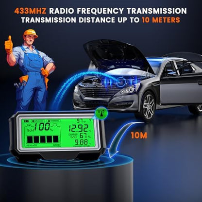 ANCEL BM200 PRO 12V Car Battery Monitor, 433MHz Wireless Battery Tester