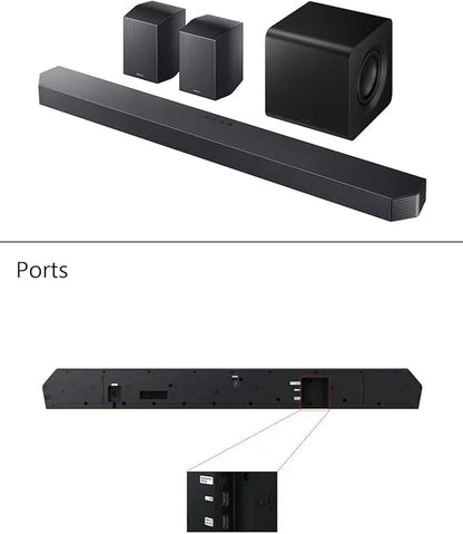 Samsung Q-Series Soundbar HW-Q930F 9.1.4ch with Subwoofer & Rear Speakers, Dolby Atmos DTS:X Wireless Home Theater System, Surround Sound for TV, Gaming & Movies, Titan Black