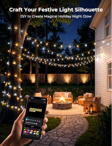 Minetom 66ft 200LED Smart Color Changing Christmas Halloween Tree Lights