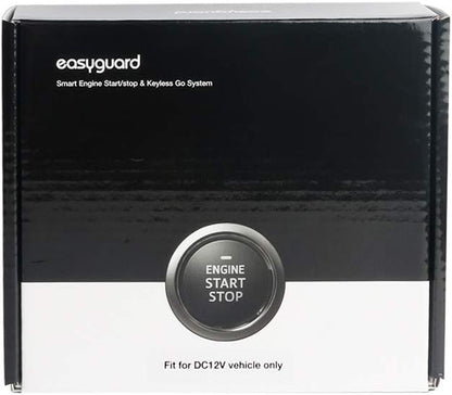EASYGUARD EC004 Smart RFID Push Engine Start Button kit & Keyless Go System Upgrade Key Start to Push Start Cars Fits for Most DC12V Cars