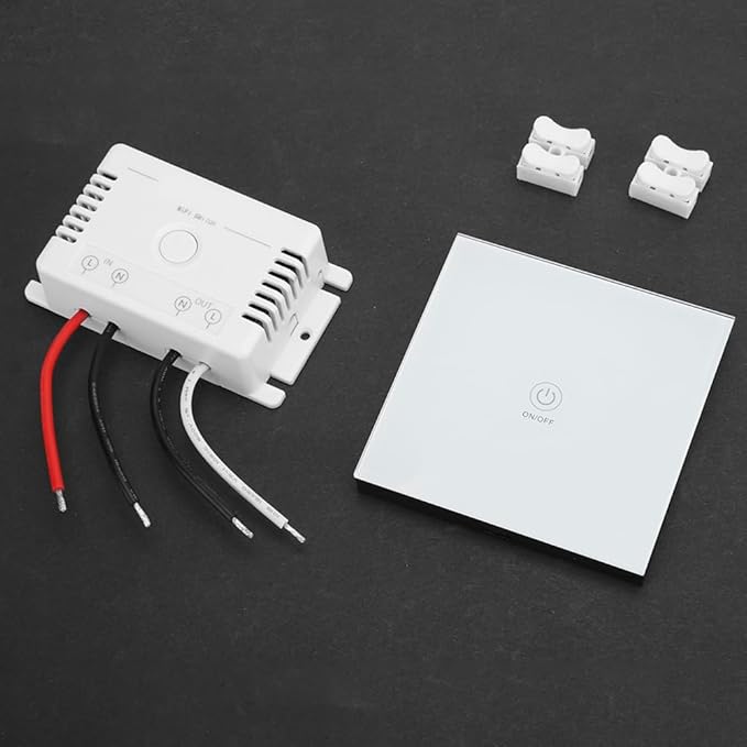 KANASI AC90 250V Voice Control WiFi Smart Switch, Tuya Compatible Timer Relay for Home Automation