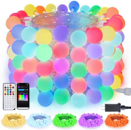 JMEXSUSS Connectable 33ft 100 LED Color Changing String Lights for Bedroom
