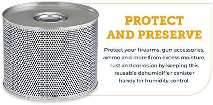 SnapSafe Reusable Canister Dehumidifier, 75902 - Portable, Easy to Use Moisture Absorbers for Gun Safes & Cabinets - Prevent Moisture Damage for Gun Safe Accessories, Firearms in Your Gun Vault