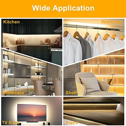 LAFULIT 10 PCS 20in Under Cabinet Lighting Kit, 2700K