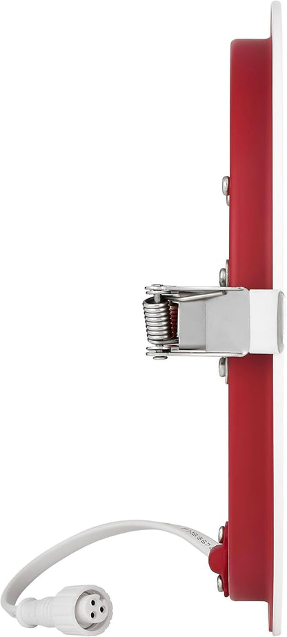 Maxxima 6 in. 2 Hour Fire Rated Ultra Thin LED Downlight, Slim Recessed Canless Light, IC Rated, 1100 Lumens, 5 Color Temperature Selectable 2700K/3000K/3500K/4000K/5000K, Dimmable, J-Box Included