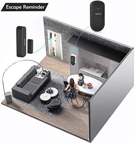 SECRUI Door Chime, Door Open Sensor Chime for Business/Home when Entering, Adjustable Volume, Easy installation, 400ft Range, 52 Chimes, M508+D7