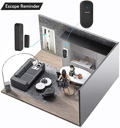 SECRUI Door Chime, Door Open Sensor Chime for Business/Home when Entering, Adjustable Volume, Easy installation, 400ft Range, 52 Chimes, M508+D7