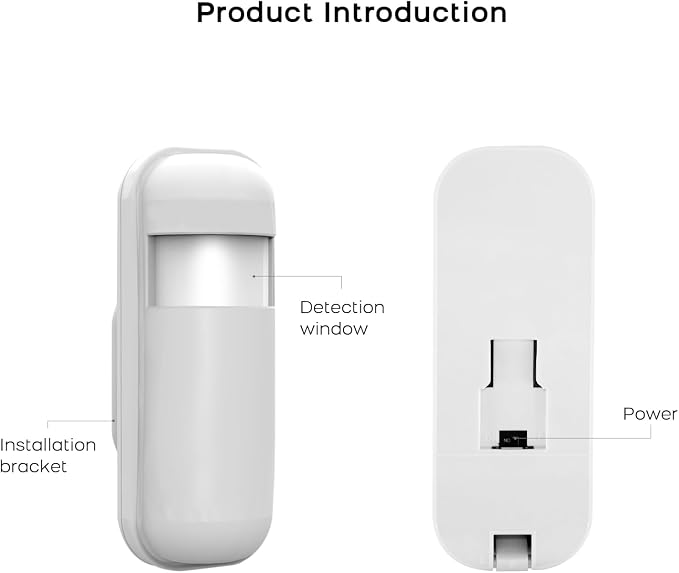 PGST Wireless Infrared Motion Sensor PIR Motion Detector Anti-Theft for Home Security (PGST Home Alarm System Required)