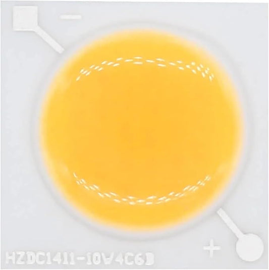 10pcs 12V LED COB Ceramic Chip 10W Beads Smart IC Lighting DIY Beads High Power for Led Spotlight LED Bulb Lamp Repair White(10W Warm White)