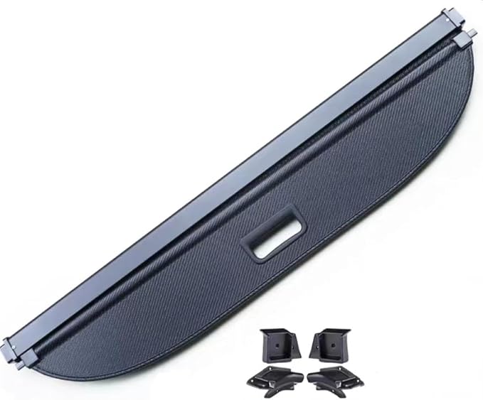 Retractable Cargo Cover Compatible with Cadillac XT4 2019-2025 Rear Privacy Screen Car Storage Trunk Luggage Tonneau Security Shade Protector Anti Theft Shield (Carbon Fiber Style)