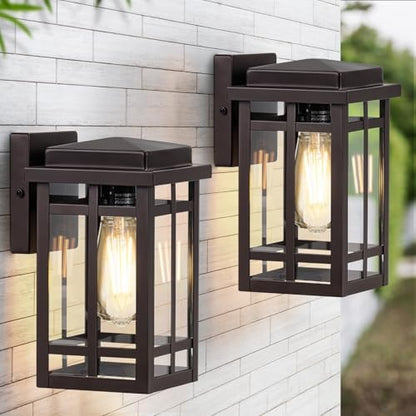 9.76'' Outdoor Wall Light Fixtures 2 Packs, Porch Lights Lantern