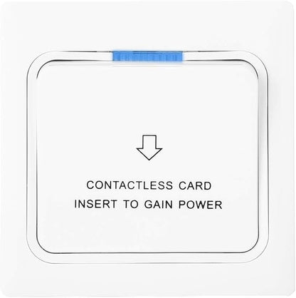 Power Card Sensor Hotel Power Card, Hotel Energy Saving Switch Light Switch Key Plate Extender 3.4x3.4in 100 Times Aging Tests Qualified White For 4150 Card For 125k Frequency Induction Card