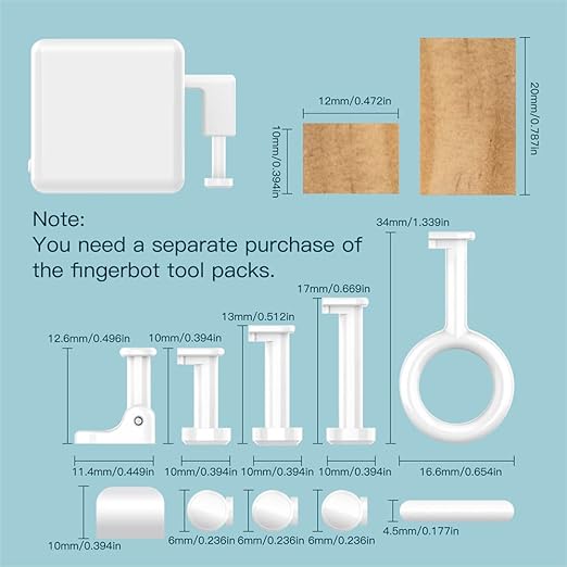 MoesGo 2nd Generation Smart Bluetooth Fingerbot Plus, Wireless Smart Light Switch Button Pusher Bot, Remote Control Smart Life Tuya App, Add Fingerbot Hub Make it Compatible Alexa and Google Home