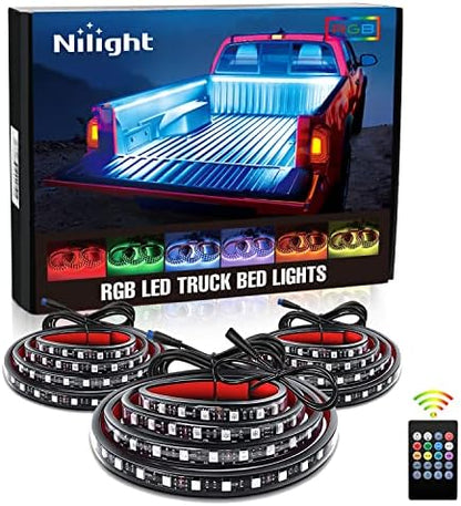 Nilight 3PCS 60 Inch RGB Truck Bed Light Strip 270 LED Neon Accent LED