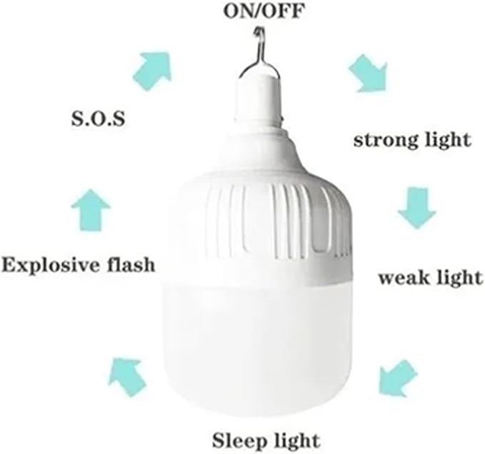 ZJchao Light Bulb, Smart Light Bulbs 80W 80mm LED with Rechargeable Design for Home Decoration and Bright Lighting