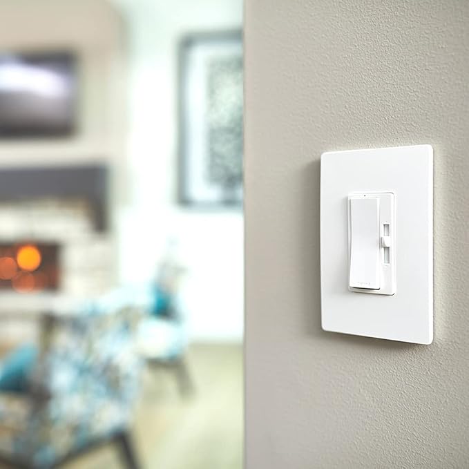 Legrand Radiant 1.6A Preset 3-Speed Decorator Rocker Ceiling Fan Control Switch with Locator Light, Single Pole/3-Way, RHDH163PWCCV6, White, 1 Count