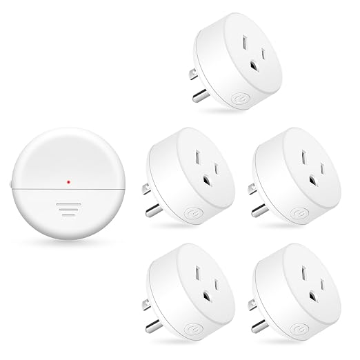 NineLeaf Wireless Motion Sensor Outlet, 15A/1500W, Adjustable Sensing Mode, 260FT Wireless Light Switch Transmitter, No Wiring, Long Time Delay, for Lights, Bathroom Fan, Garage(1Sensor 5Plugs)
