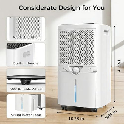 Trazico 4000 sq.ft Dehumidifier with Drain Hose, 45 Pint/D