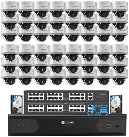 4COVR PoE 64 Channel Security Camera System with 16TB HDD, LY54AX5M6448