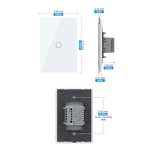 Smart Light Switch, LIVOLO WiFi Touch Wall Switch for Smart Home, Compatible with Alexa & Google Home, Neutral Wire Required, Single Gang, Tempered Glass Panel, White (120V)