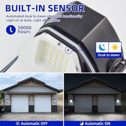 hykolity 30W LED Wall Pack Light with Dusk to Dawn Photocell, 3450LM 5000K