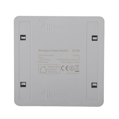 Keenso Smart Wireless 4 Panel Scene Switch for Home Automation BedroomKitchenBathroom